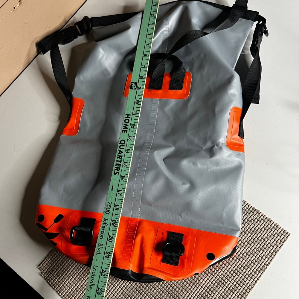 Ennoven 20L Waterproof Dry Bag Backpack Gray Orange Kayaking Swimming